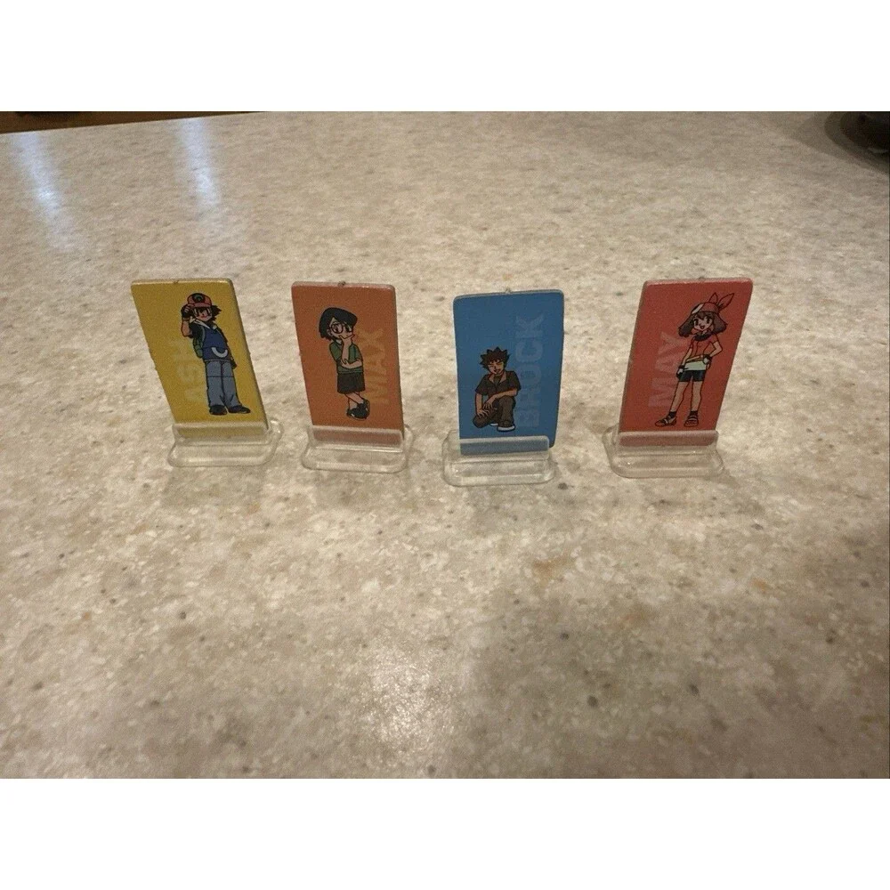 2005 Pokemon Master Trainer Replacement 4 Pawn Board Game Pieces